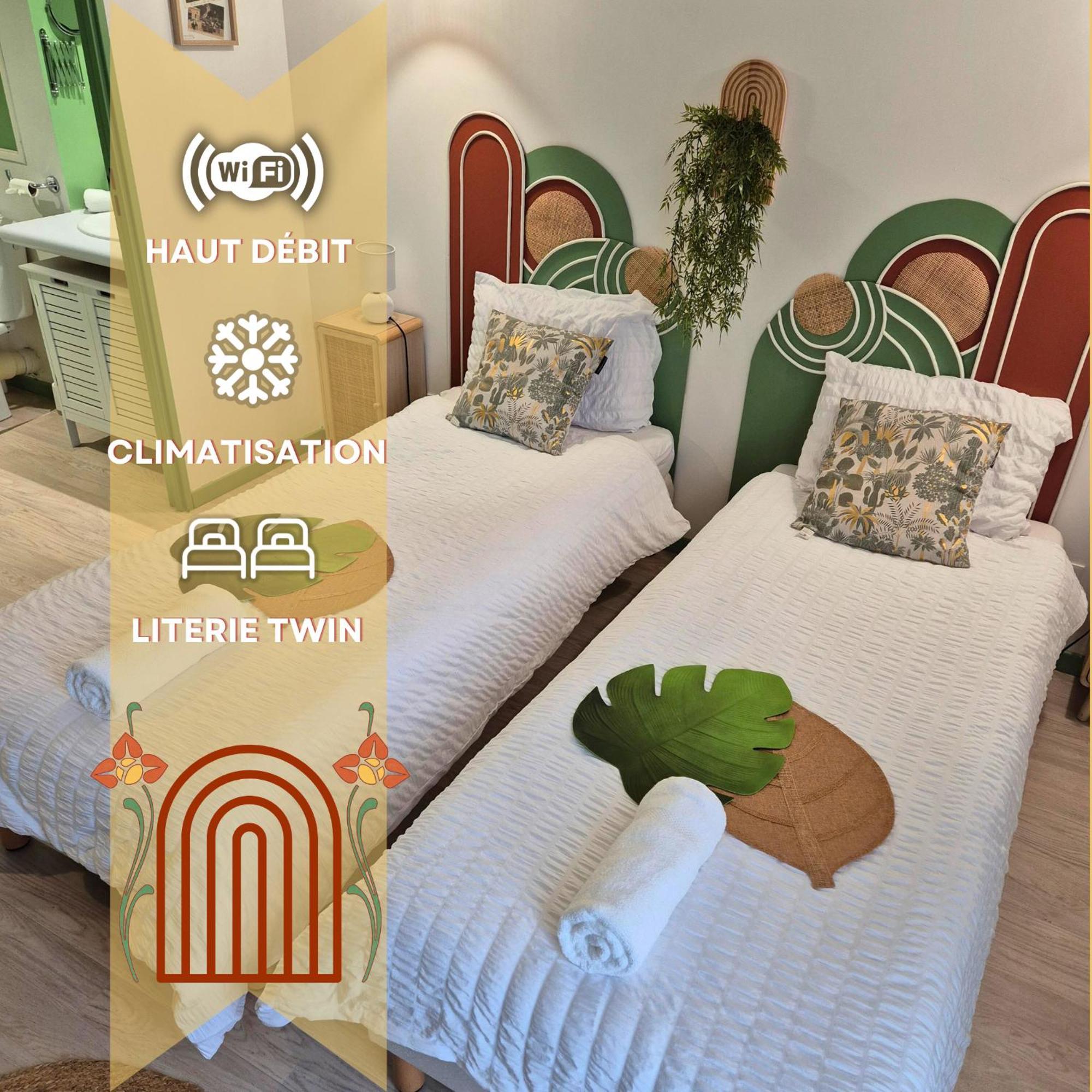 Boudoir - Clim-Wifi-Twin-Gare Lägenhet Lourdes Exteriör bild